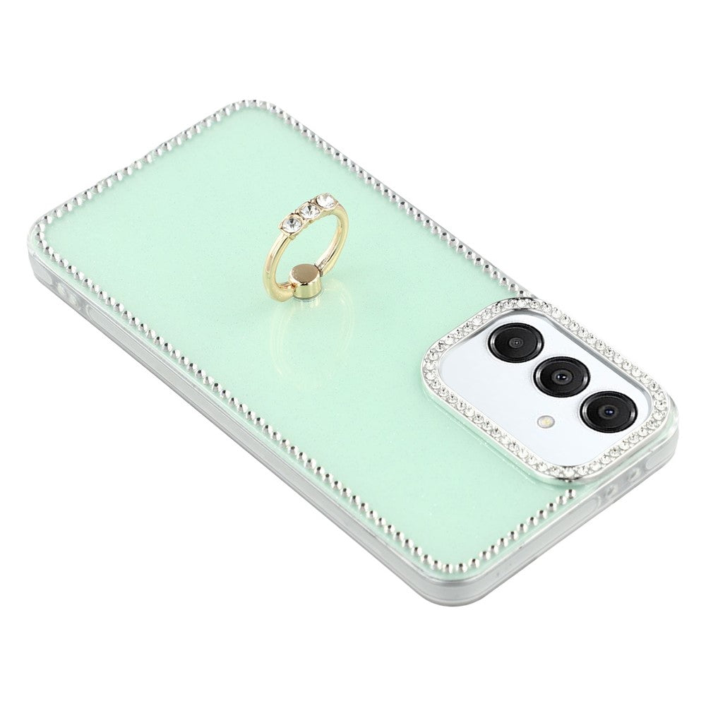 For Samsung Galaxy A16 5G / 4G Case with Ring Kickstand Rhinestone Edge TPU + PC IMD Phone Cover -  .