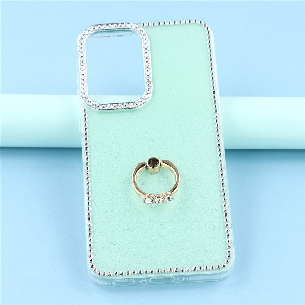 For Samsung Galaxy A16 5G / 4G Case with Ring Kickstand Rhinestone Edge TPU + PC IMD Phone Cover -  .