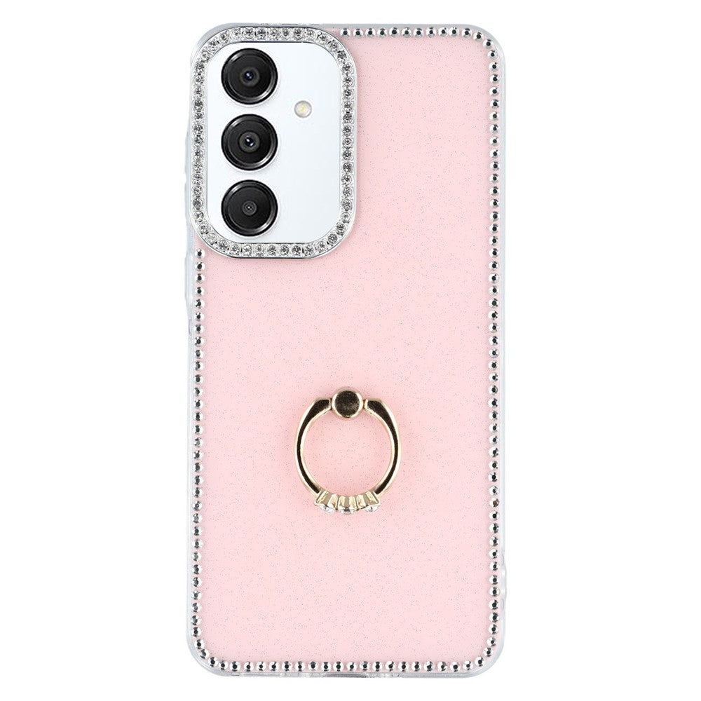 For Samsung Galaxy A16 5G / 4G Case with Ring Kickstand Rhinestone Edge TPU + PC IMD Phone Cover -  .