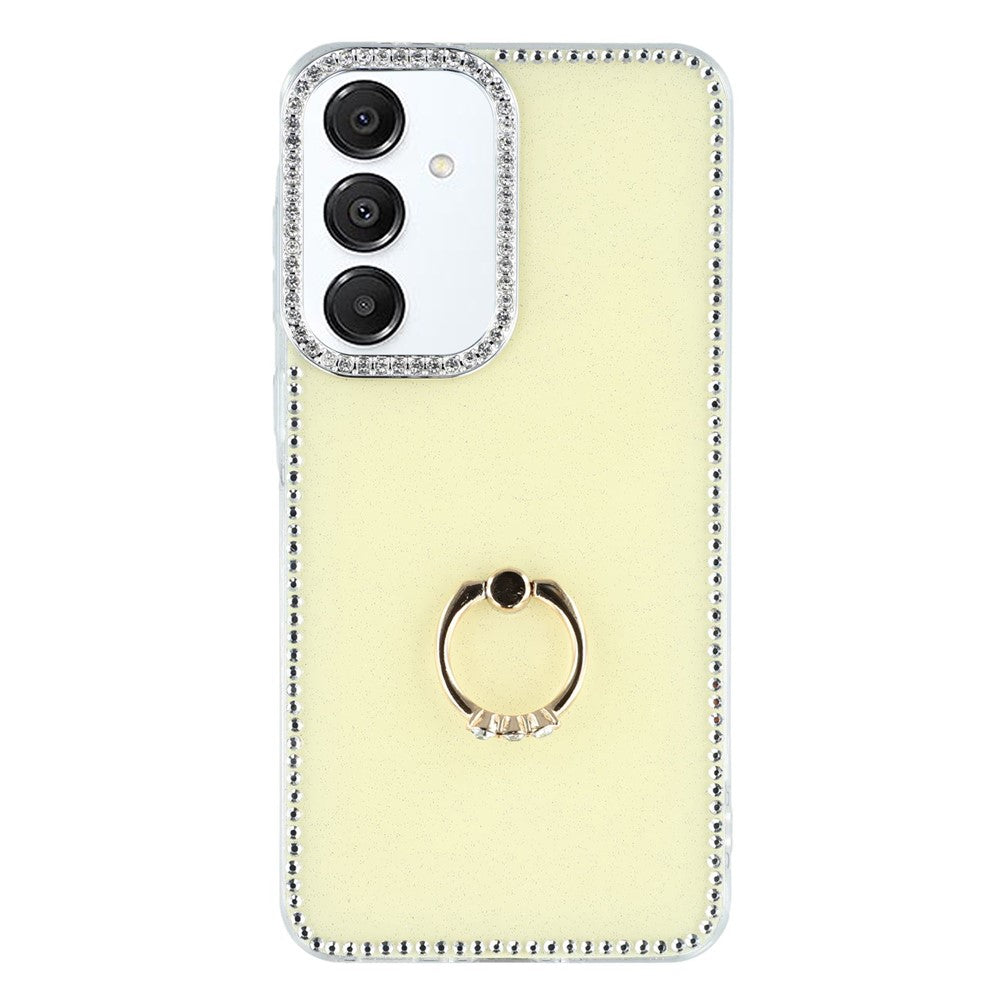 For Samsung Galaxy A16 5G / 4G Case with Ring Kickstand Rhinestone Edge TPU + PC IMD Phone Cover -  .
