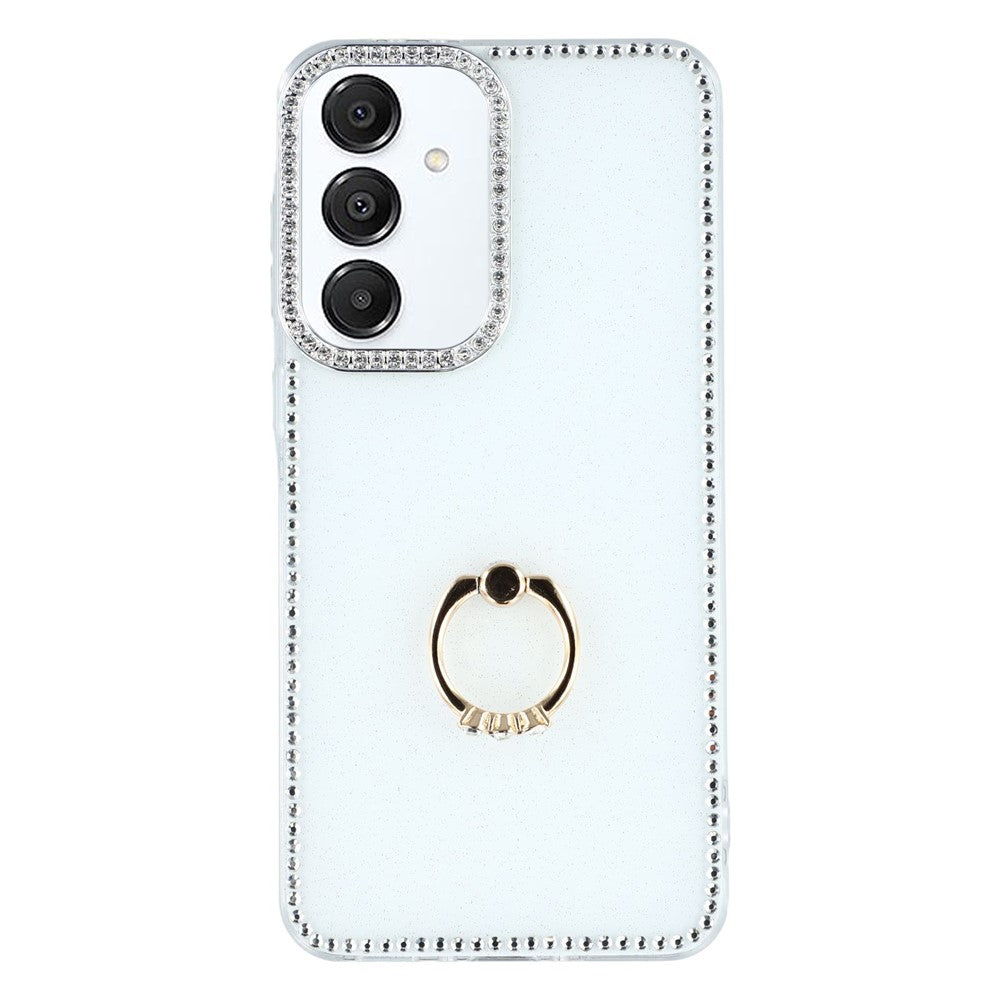 For Samsung Galaxy A16 5G / 4G Case with Ring Kickstand Rhinestone Edge TPU + PC IMD Phone Cover -  .