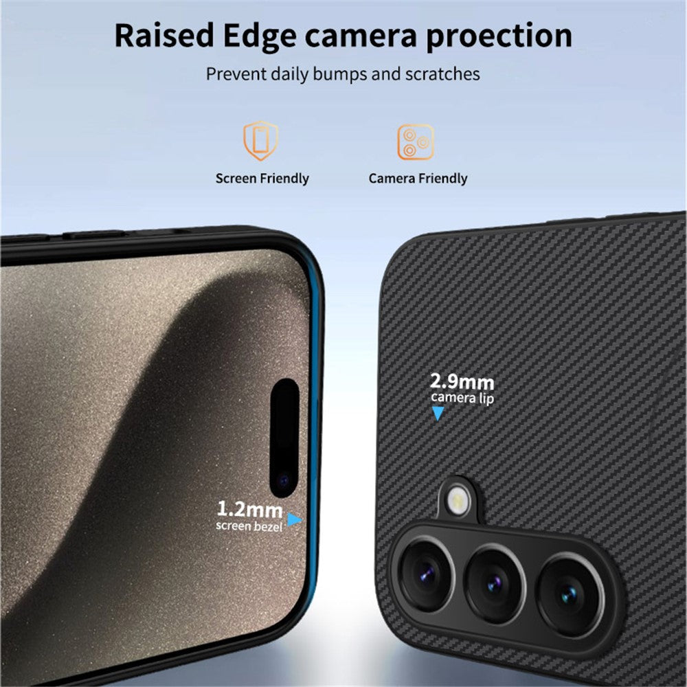 For Samsung Galaxy A16 4G / Galaxy A16 5G Case Compatible with MagSafe WANLONFENG TQ Series Carbon Fiber Texture PC TPU Phone Cover -  .