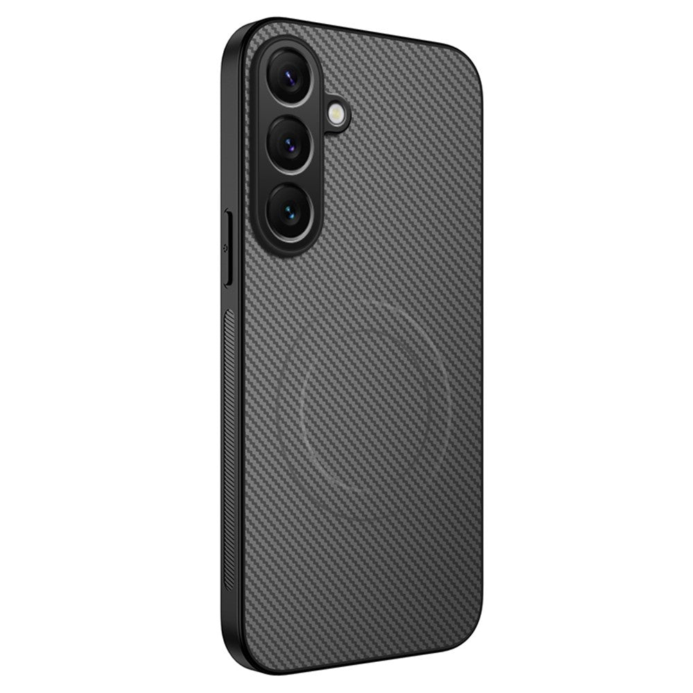 For Samsung Galaxy A16 4G / Galaxy A16 5G Case Compatible with MagSafe WANLONFENG TQ Series Carbon Fiber Texture PC TPU Phone Cover -  .