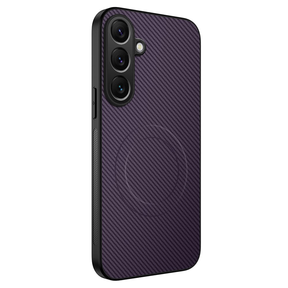 For Samsung Galaxy A16 4G / Galaxy A16 5G Case Compatible with MagSafe WANLONFENG TQ Series Carbon Fiber Texture PC TPU Phone Cover -  .
