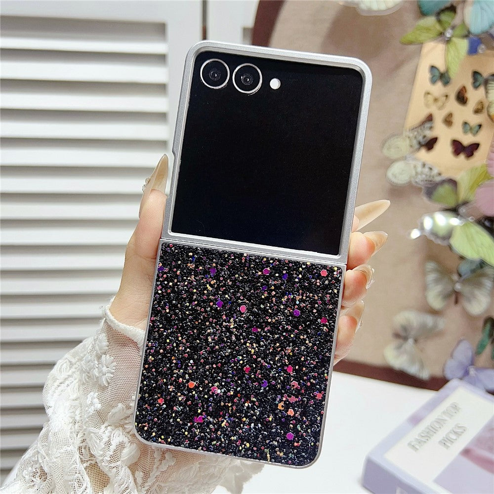 capa brilhante com bordas prateadas samsung z flip7