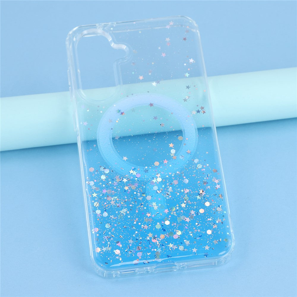 For Samsung Galaxy A16 4G / 5G Case Compatible with MagSafe Sparkle Epoxy TPU + Acrylic Phone Cover -  .