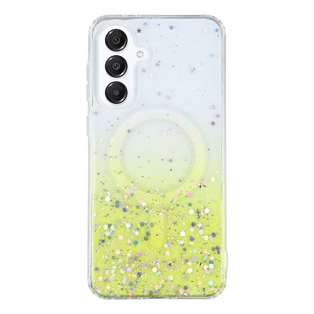 For Samsung Galaxy A16 4G / 5G Case Compatible with MagSafe Sparkle Epoxy TPU + Acrylic Phone Cover -  .