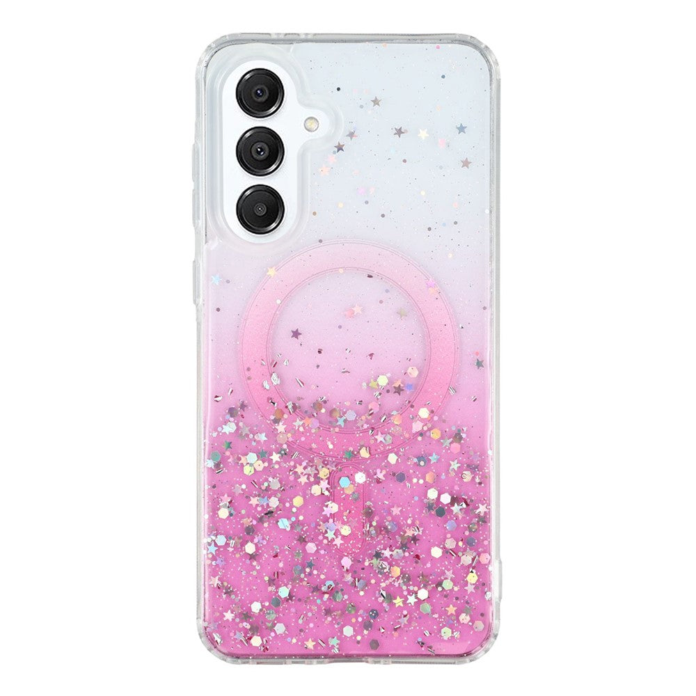For Samsung Galaxy A16 4G / 5G Case Compatible with MagSafe Sparkle Epoxy TPU + Acrylic Phone Cover -  .