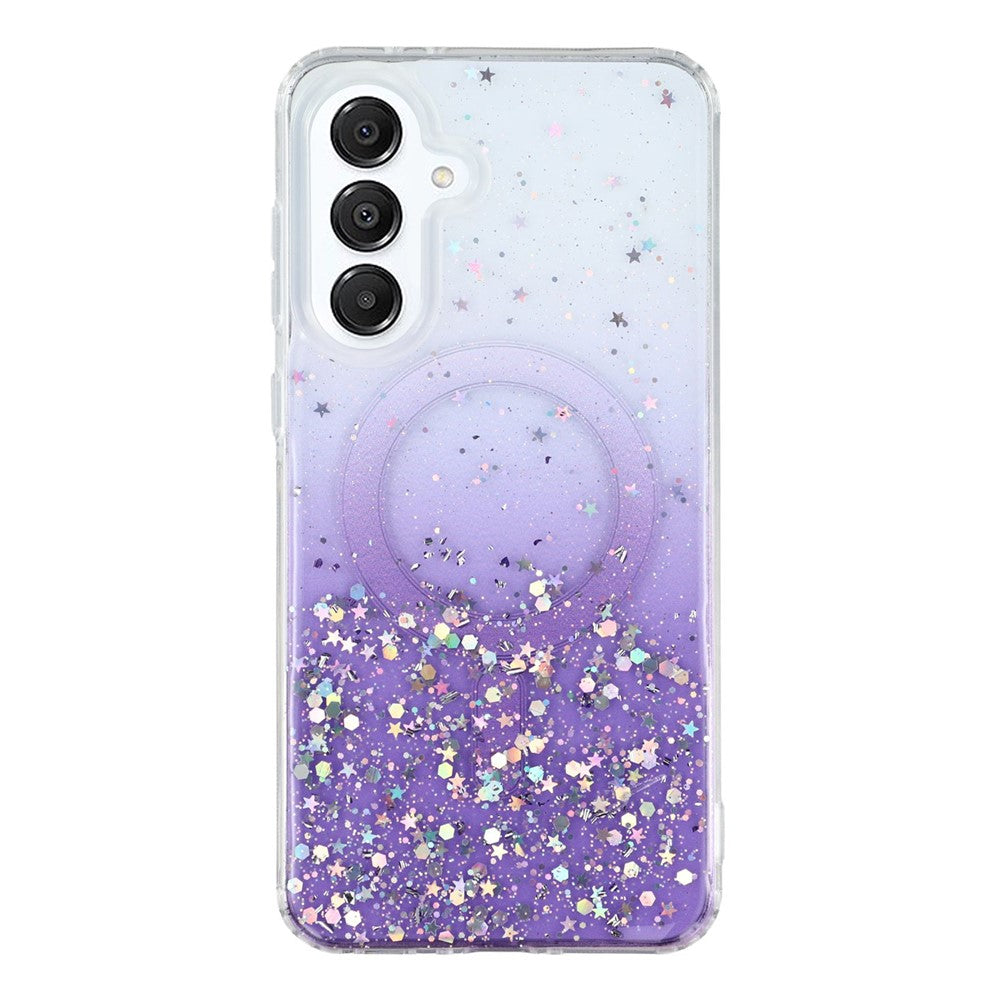 For Samsung Galaxy A16 4G / 5G Case Compatible with MagSafe Sparkle Epoxy TPU + Acrylic Phone Cover -  .