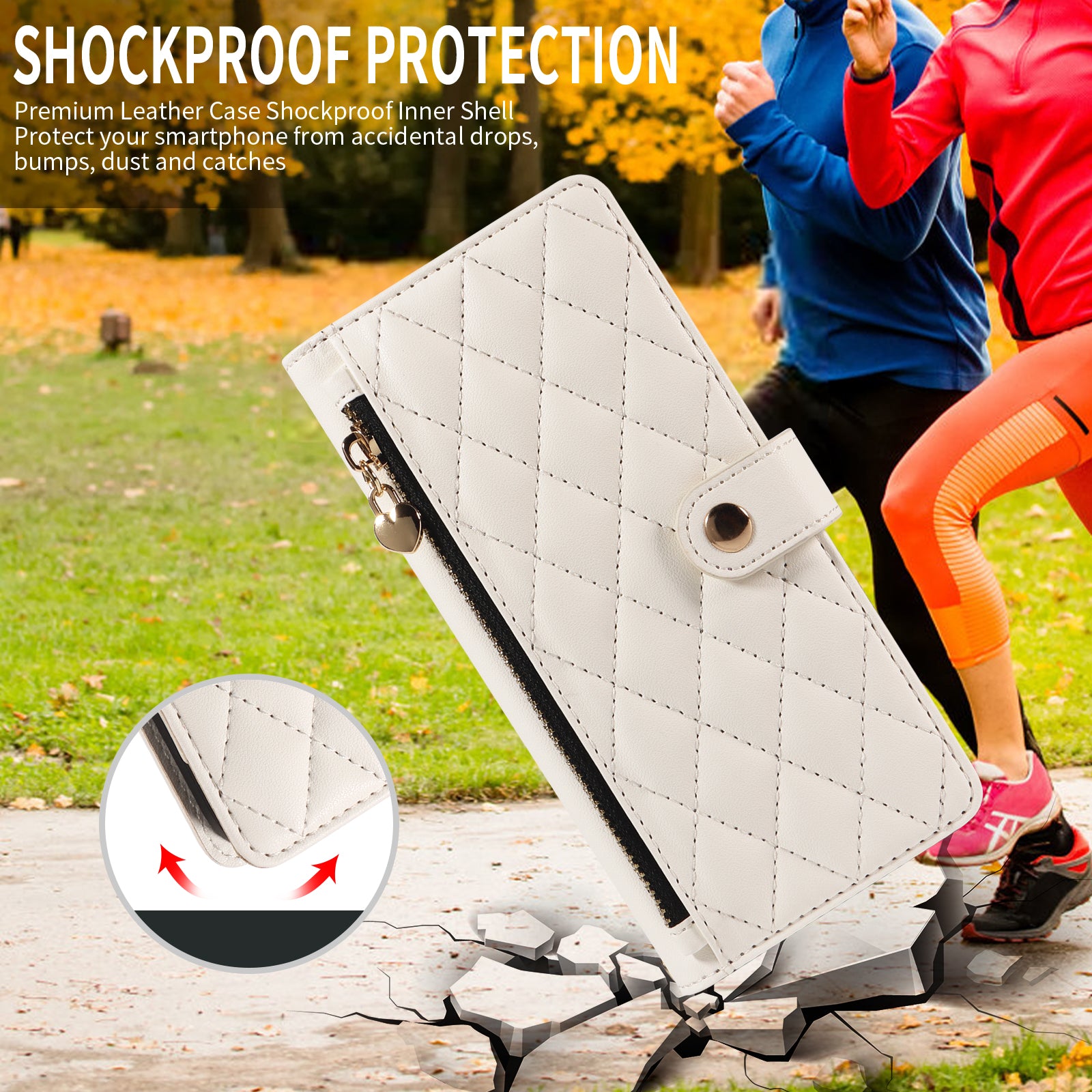 Capa Rhombus Strap para Samsung A55 5G