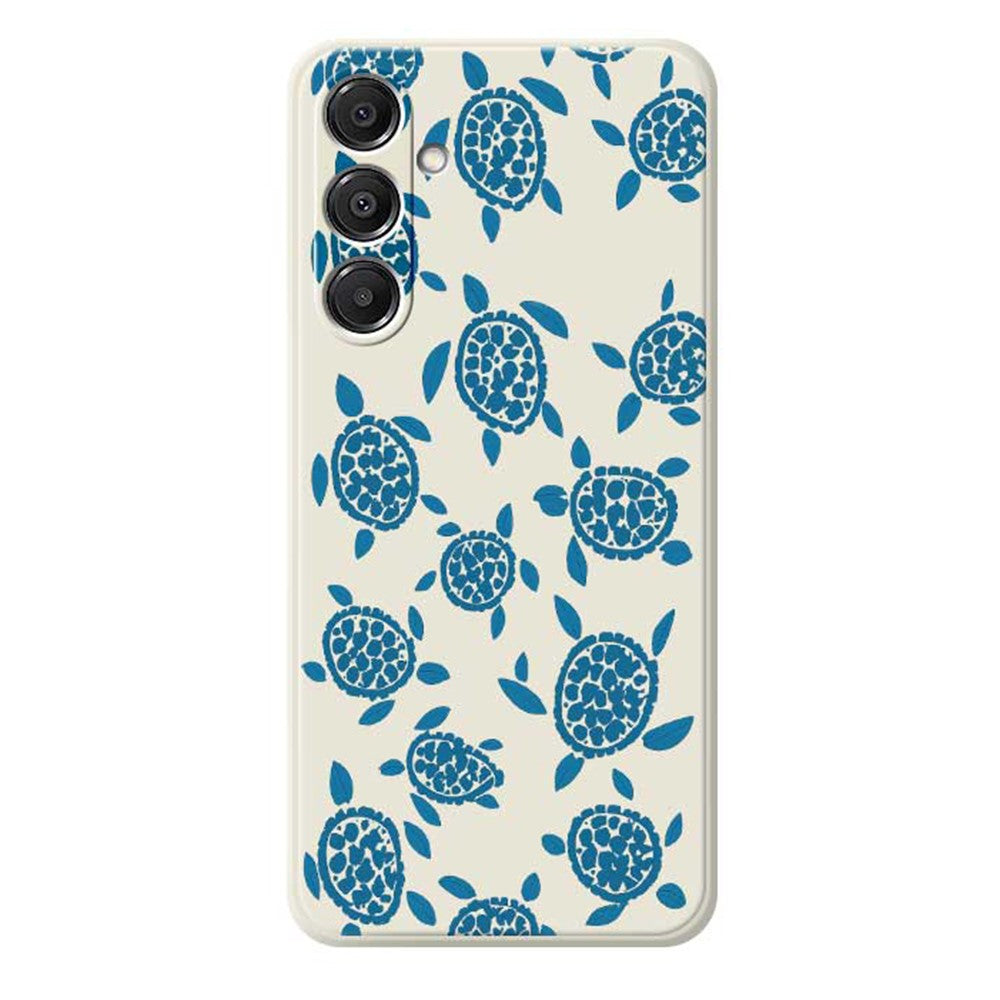 For Samsung Galaxy A16 5G  /  4G Case Blue Turtle Pattern Printing Straight Edge TPU Phone Back Cover -  .