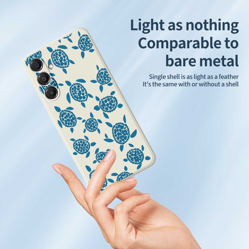 For Samsung Galaxy A16 5G  /  4G Case Blue Turtle Pattern Printing Straight Edge TPU Phone Back Cover -  .