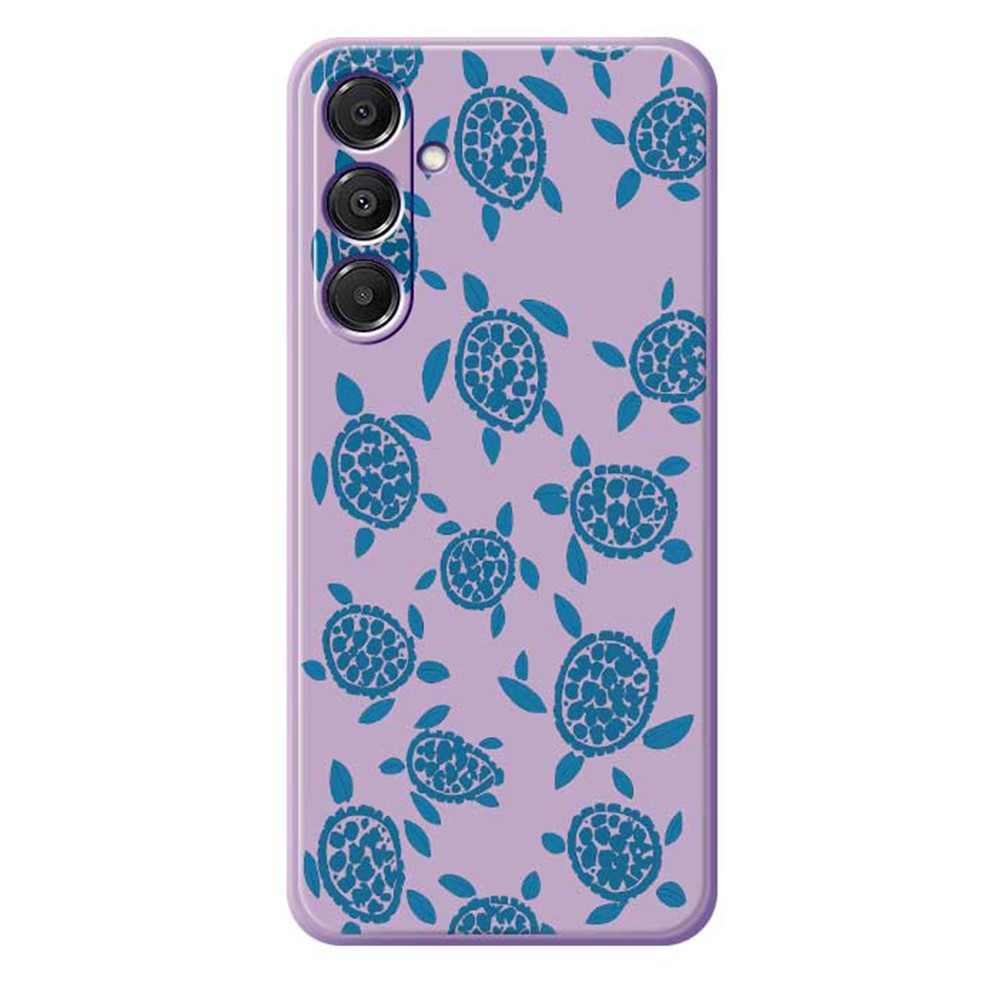 For Samsung Galaxy A16 5G  /  4G Case Blue Turtle Pattern Printing Straight Edge TPU Phone Back Cover -  .