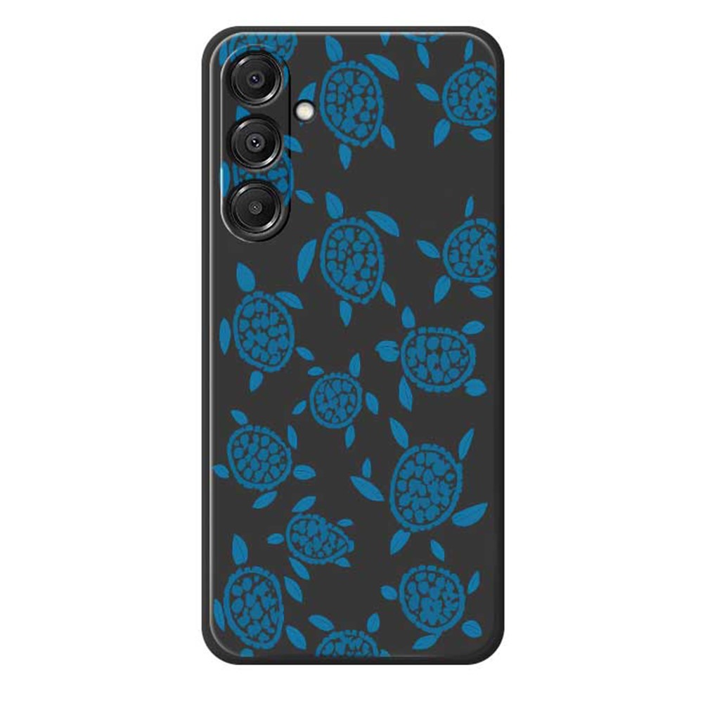 For Samsung Galaxy A16 5G  /  4G Case Blue Turtle Pattern Printing Straight Edge TPU Phone Back Cover -  .