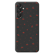 For Samsung Galaxy A16 5G  /  4G Case Red Cherry Pattern Printing Straight Edge TPU Phone Back Cover -  .