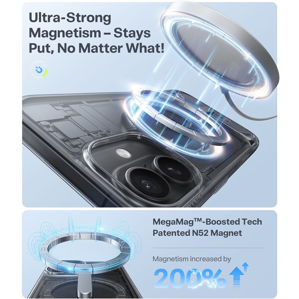 capa protetora torras transparente com suporte integrado iphone 17