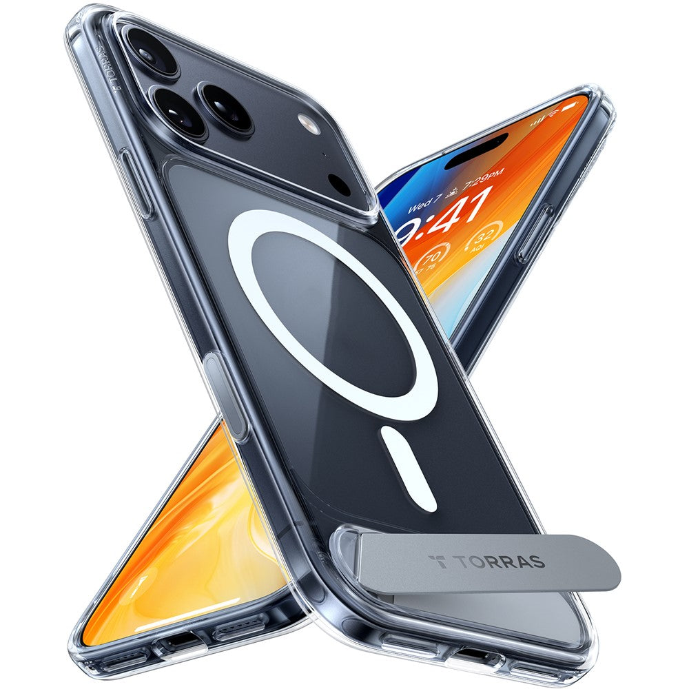 capa torras kickstand magsafe transparente iphone 17 pro max