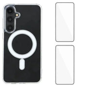 Capa Transparente MagSafe para Samsung A55 5G + 2 Películas