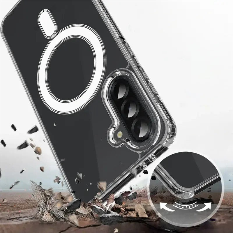 Capa Transparente MagSafe para Samsung A55 5G + 2 Películas