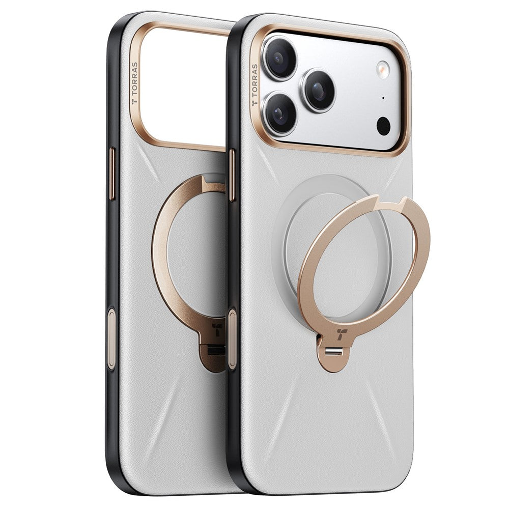 capa premium em pele torras ostand para iphone 17 pro max