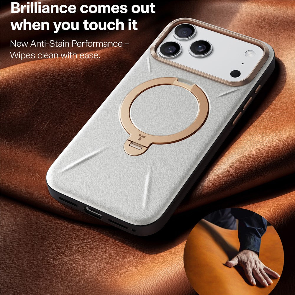 capa elegante torras ostand leather para iphone 17 pro max