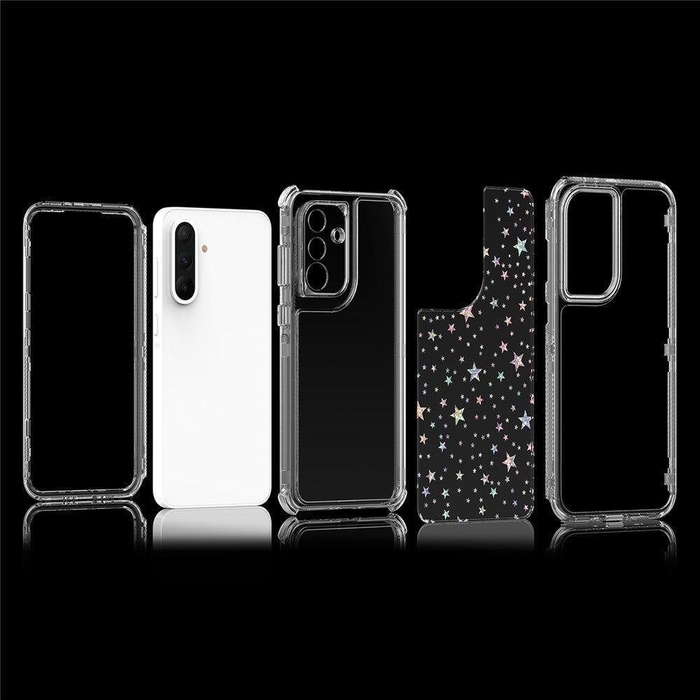 capa tpu + acrílico com padrão laser samsung a36 a56