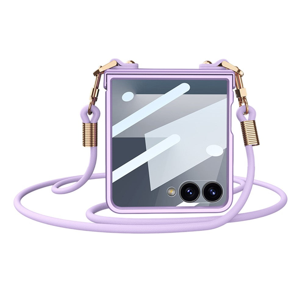 capa flexglass com alça para samsung z flip7 5g