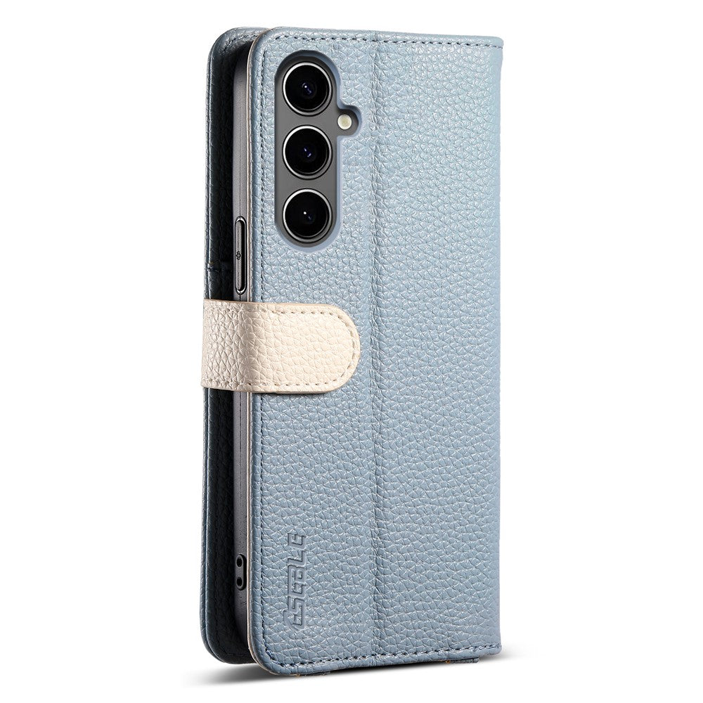 ESEBLE E11 For Samsung Galaxy A16 4G / 5G Case Zipper Pocket Litchi Texture Leather Phone Cover with Mirror and Wrist Strap -  .