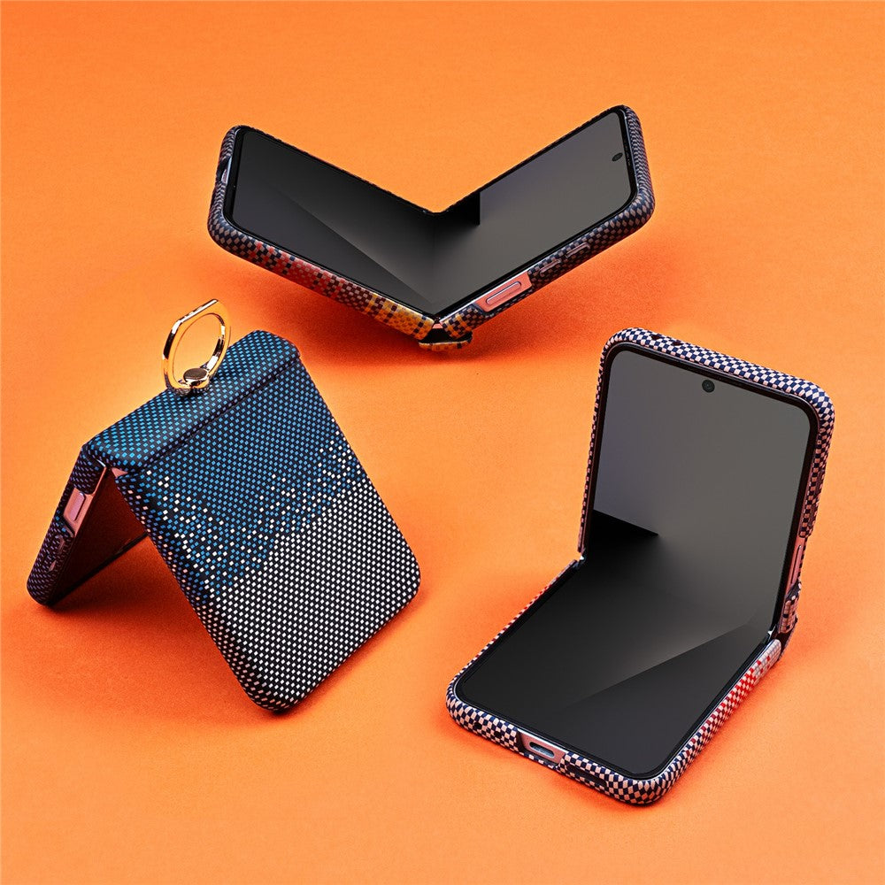 capa fina com ring holder e vidro temperado samsung z flip7