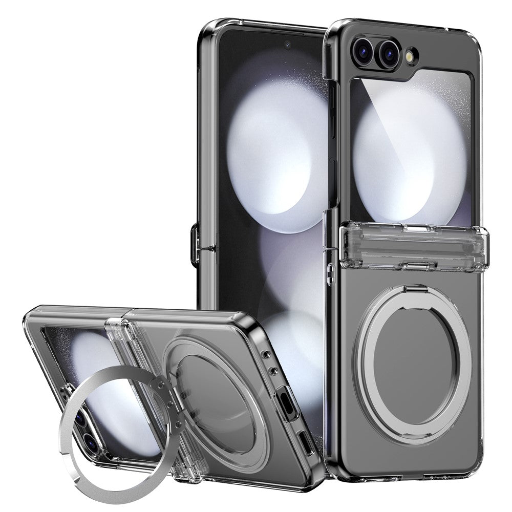 capa clearstand magnética para samsung z flip7 5g