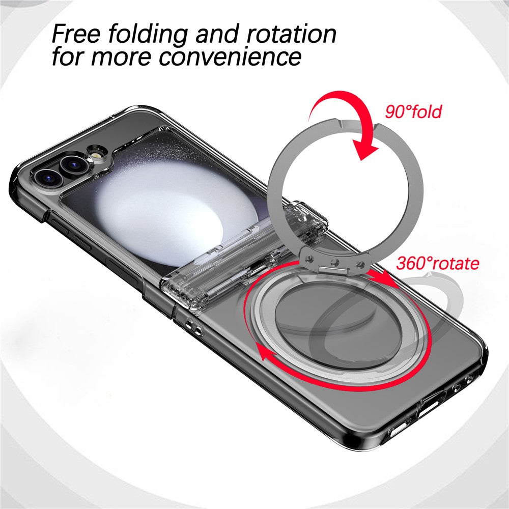 capa transparente com suporte magnético samsung z flip7