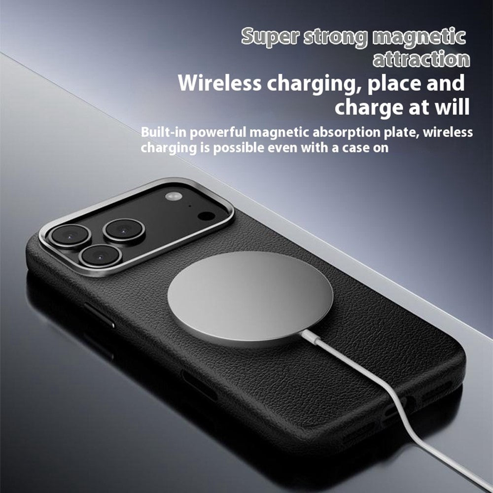 capa protetora neoleather magsafe para iphone 17 pro