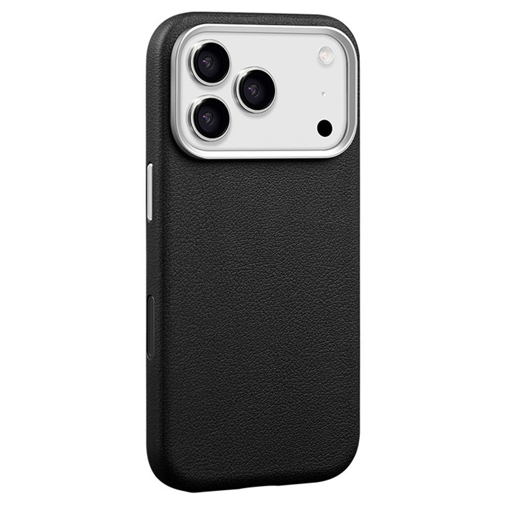 capa premium em pele pu magsafe iphone 17 pro max