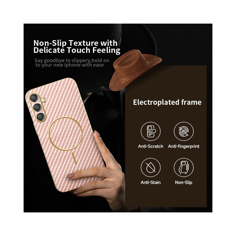capa protetora carbon electro samsung a25 5g acabamento electroplated
