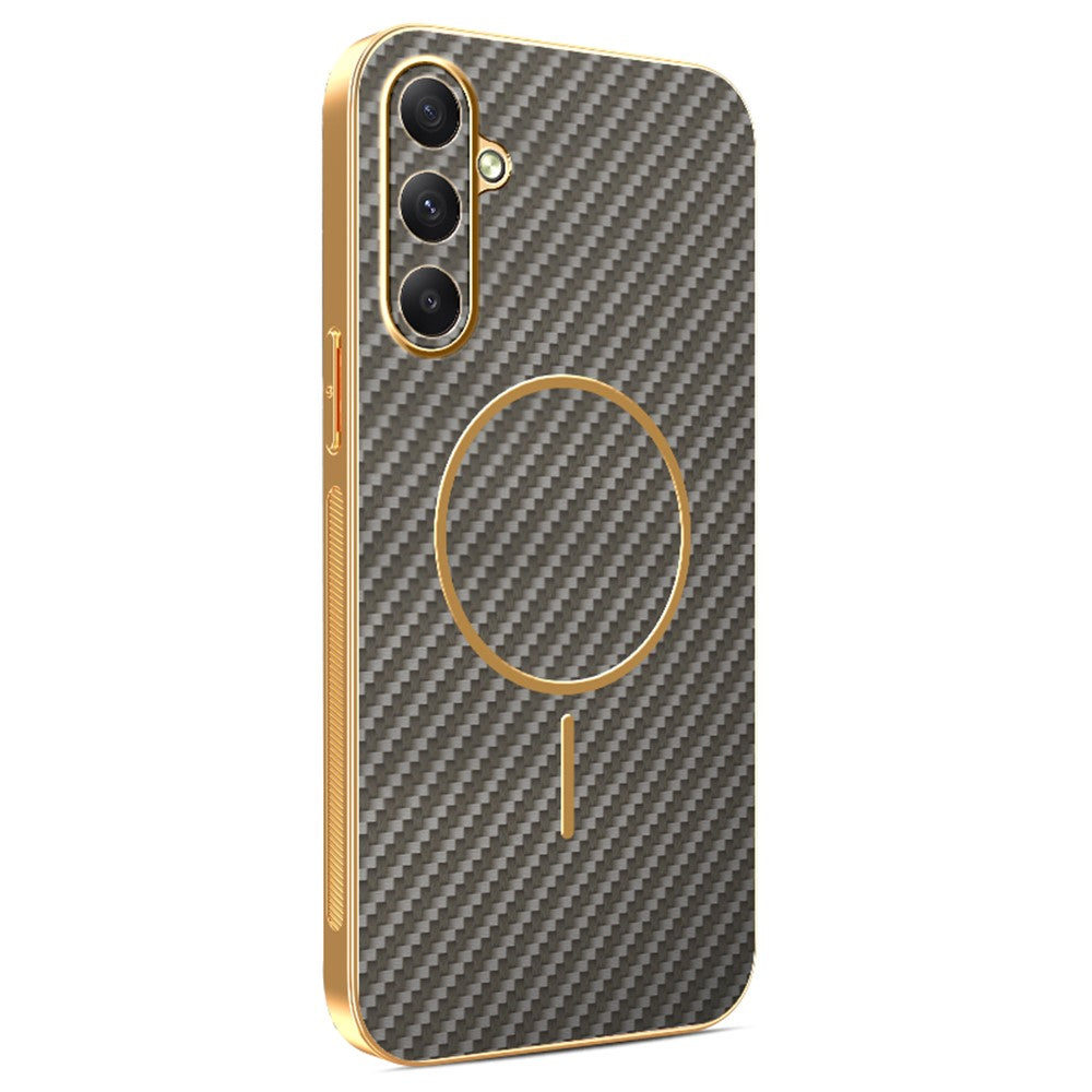 capa carbon electro para samsung a35 5g com textura fibra de carbono