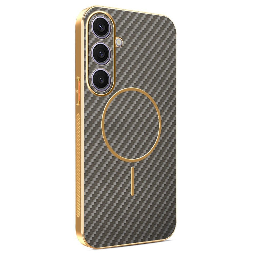 capa carbon electro para samsung s24 plus com textura fibra de carbono