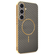 capa carbon electro para samsung s24 plus com textura fibra de carbono