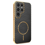 capa carbon electro para samsung s24 ultra com textura fibra de carbono