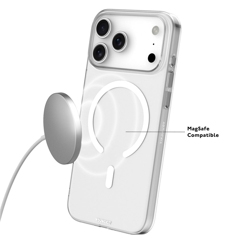 capa protetora transparente hard case youngkit iphone 17 pro