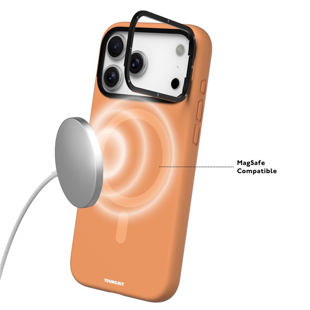 Capa Youngkit Lens Kickstand Silicone para iPhone 17 Pro