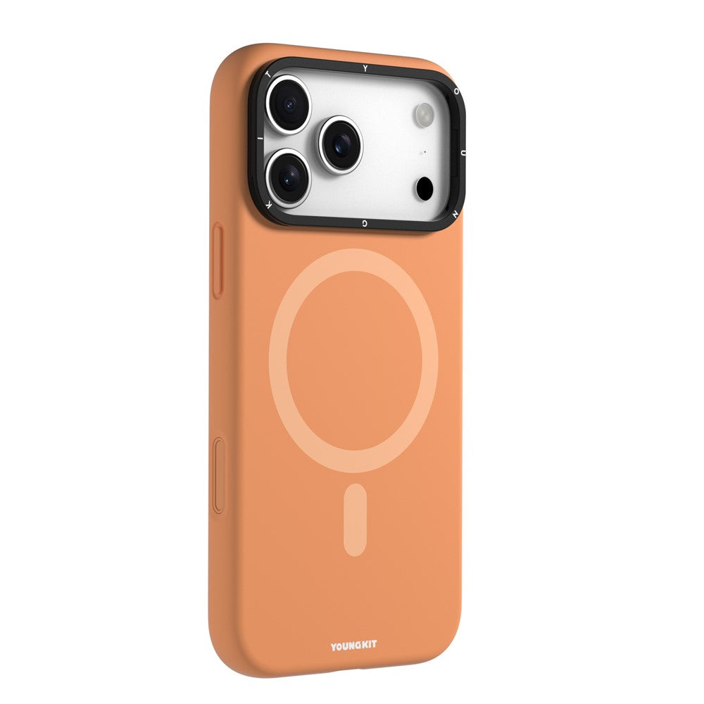 capa youngkit lens kickstand silicone para iphone 17 pro magsafe