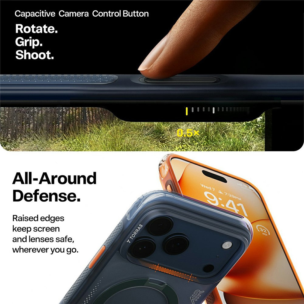 Torras Ostand Q3 Air Magnetic Case for iPhone 17 Pro Max