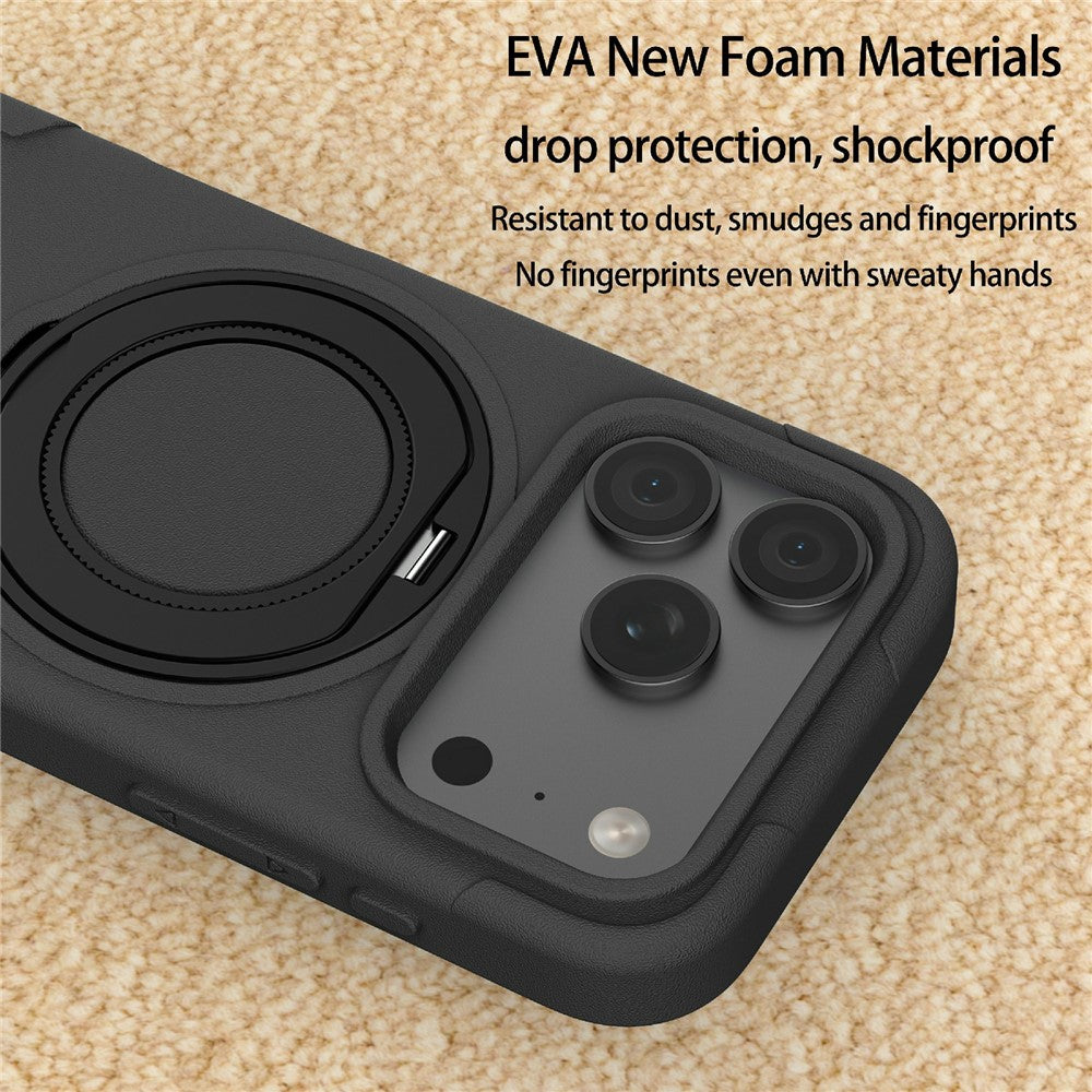 capa iphone 17 pro max magnética com suporte de alumínio integrado