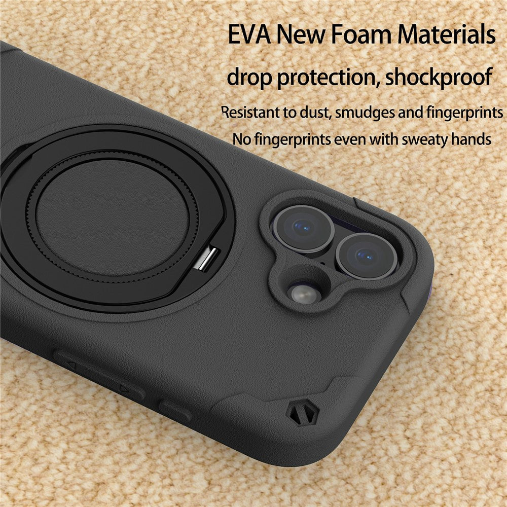 capa iphone 17 magnética com suporte de alumínio integrado