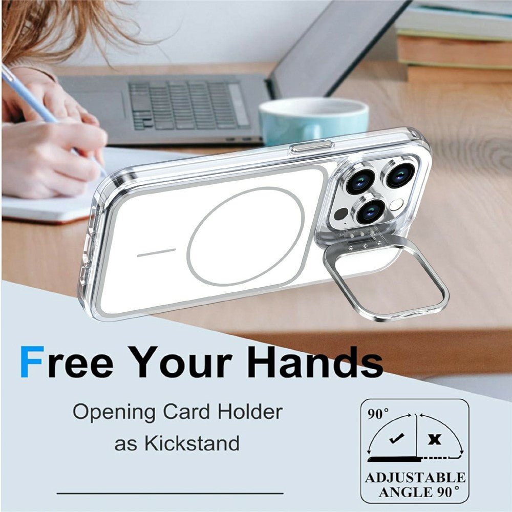 Capa MagSafe com Suporte Lens Stand para iPhone 15 Pro Max