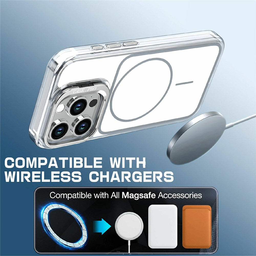 Capa MagSafe com Suporte Lens Stand para iPhone 15 Pro Max