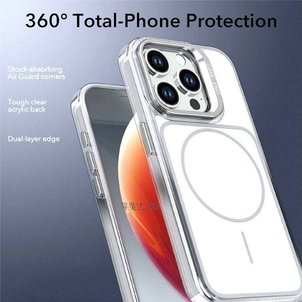 Capa MagSafe com Suporte Lens Stand para iPhone 15 Pro Max