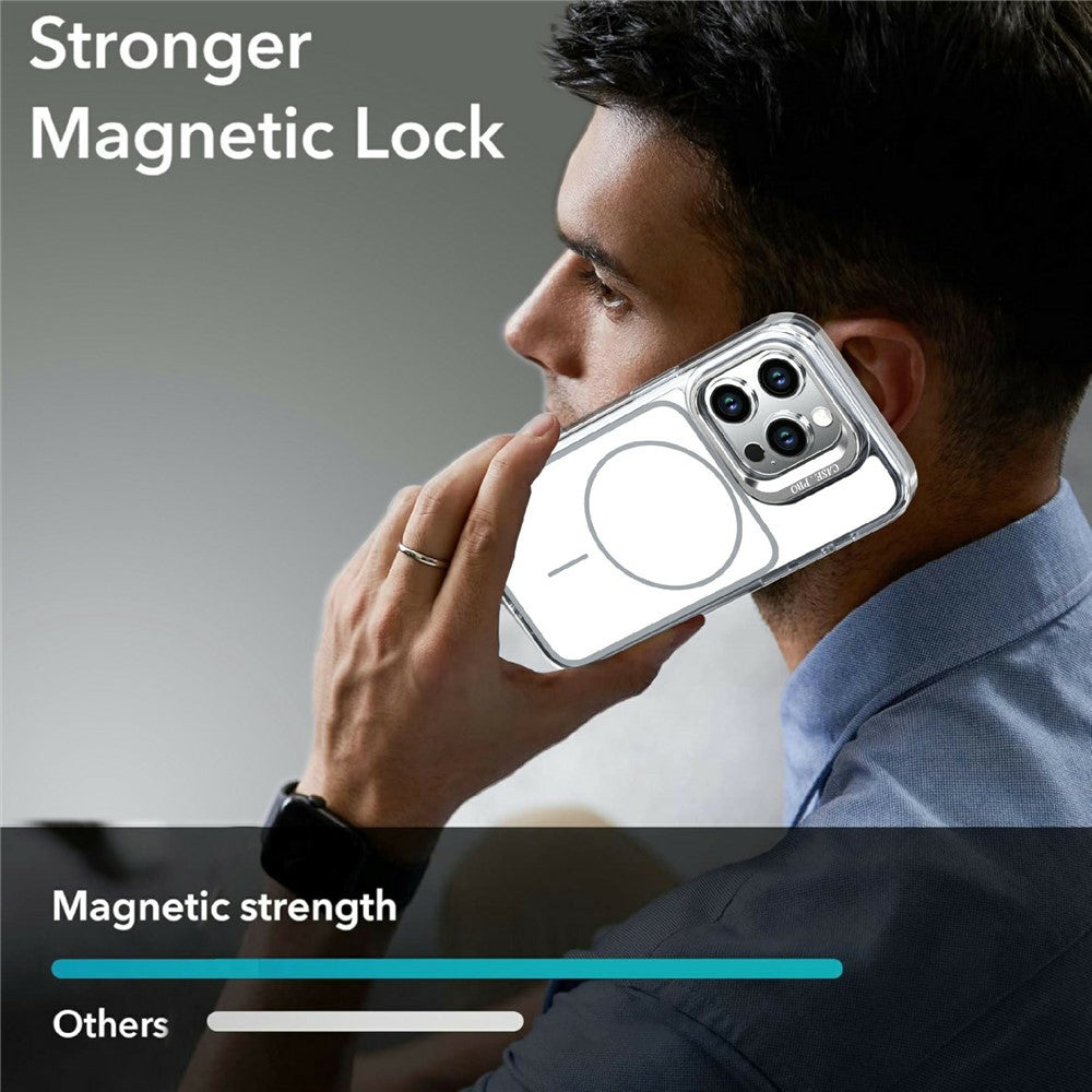 Capa MagSafe com Suporte Lens Stand para iPhone 15 Pro Max
