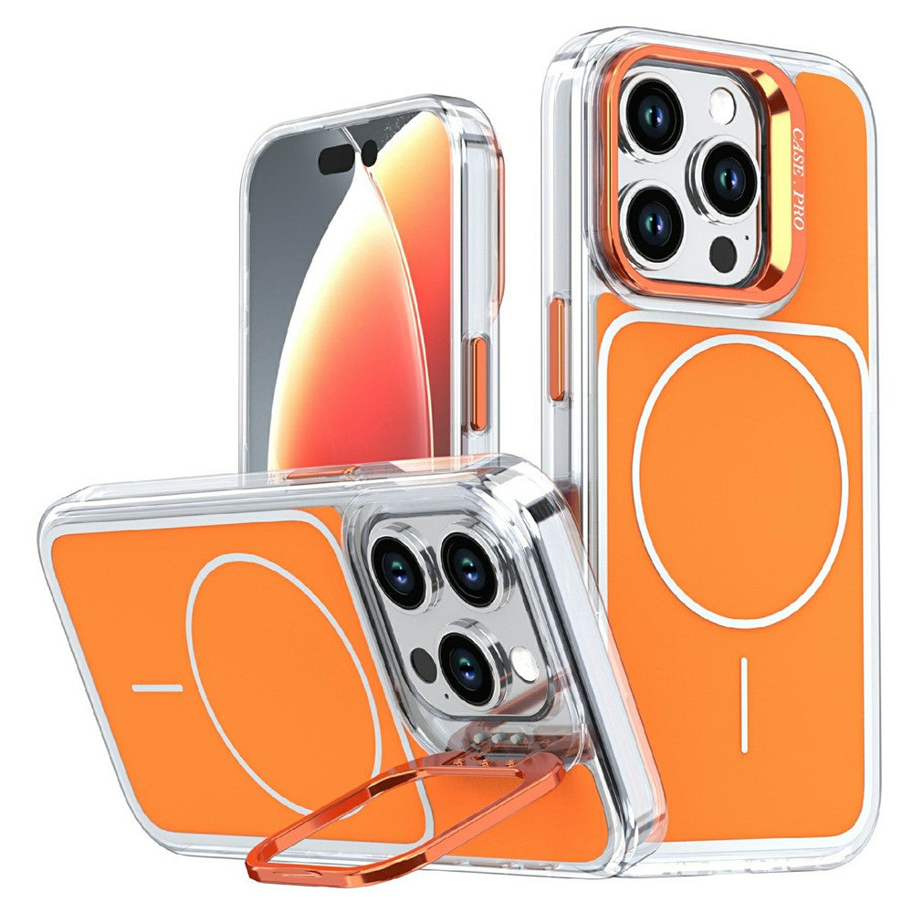 Capa MagSafe com Suporte Lens Stand para iPhone 15 Pro Max