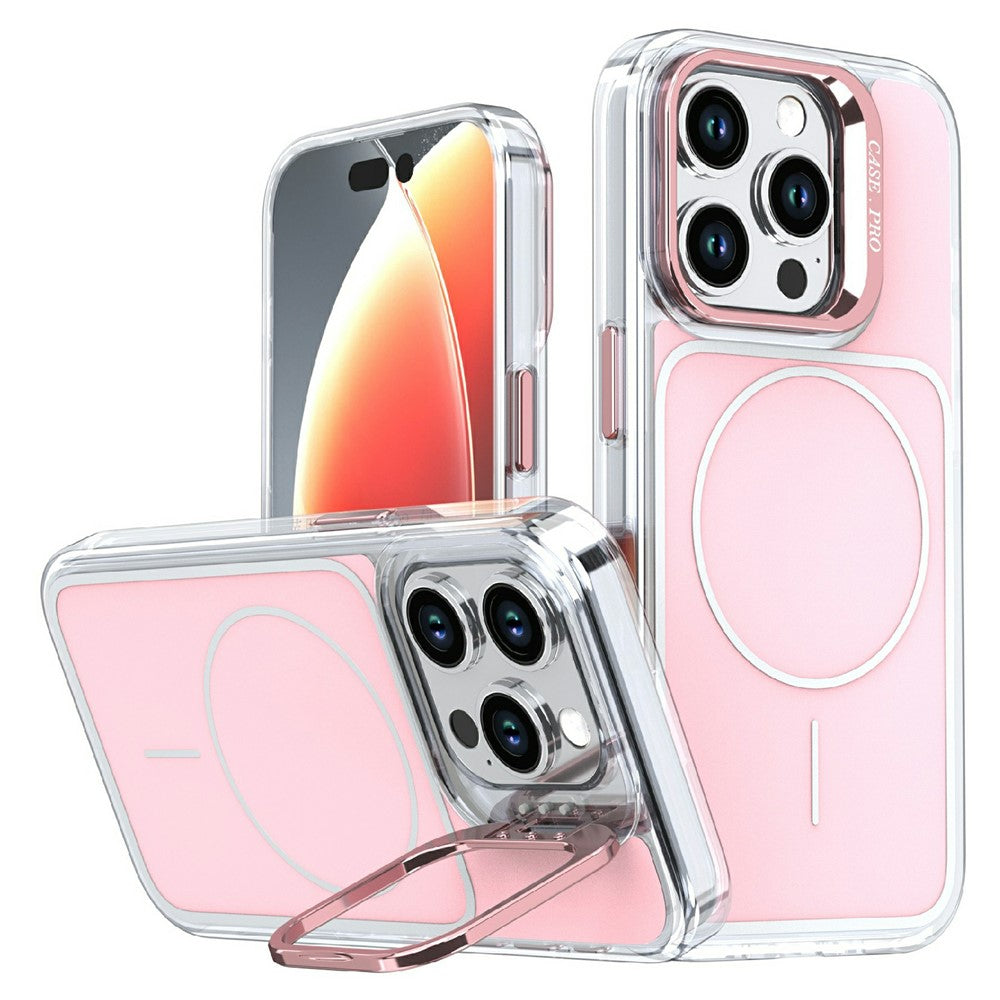 Capa MagSafe com Suporte Lens Stand para iPhone 15 Pro Max